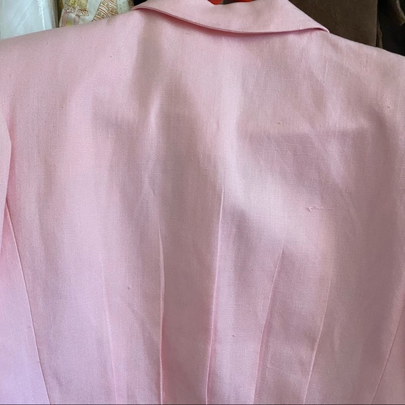 NWOT vintage Peabody House Linen Blazer, Pink - Picture 6 of 16